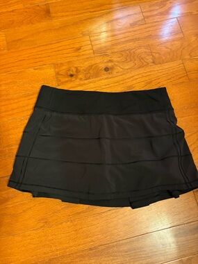 lululemon Black Athletic Skort with Tag Detail